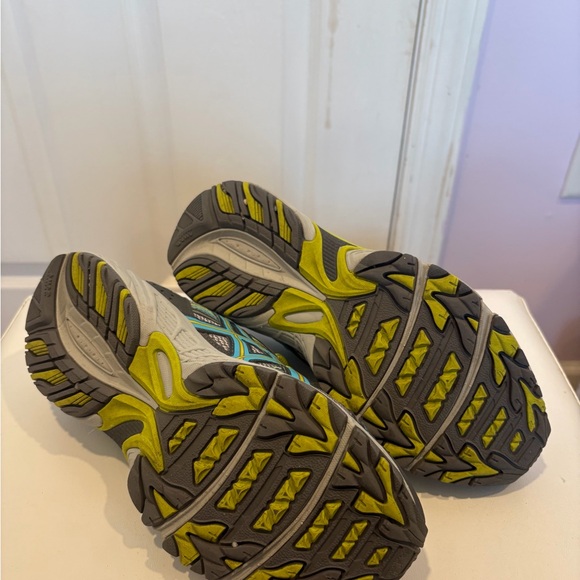 Asics Gray and Blue Women's Sneakers - Picture 5 of 6